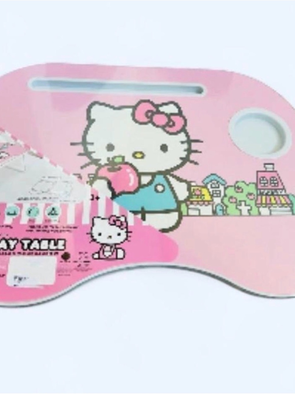 Hello Kitty Pink and Teal Kids Lap Tray with Cup Holder